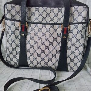 Gucci Navy and White Women's VintaBag